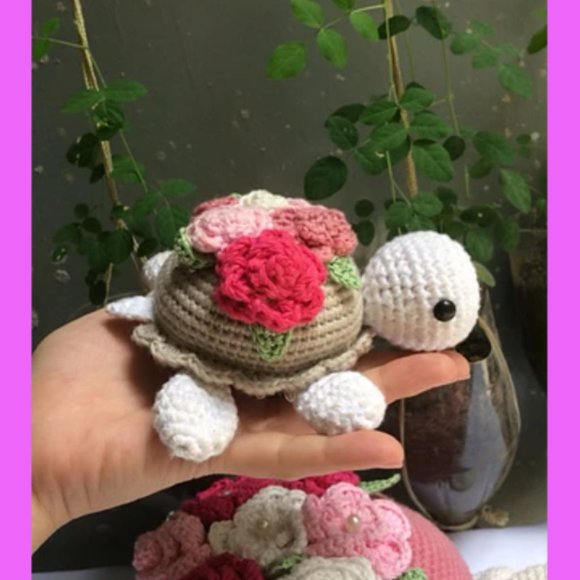 Turtle memory game Turtle flowers mama turtle and babies crochet pattern PDF - Picture 2 of 2